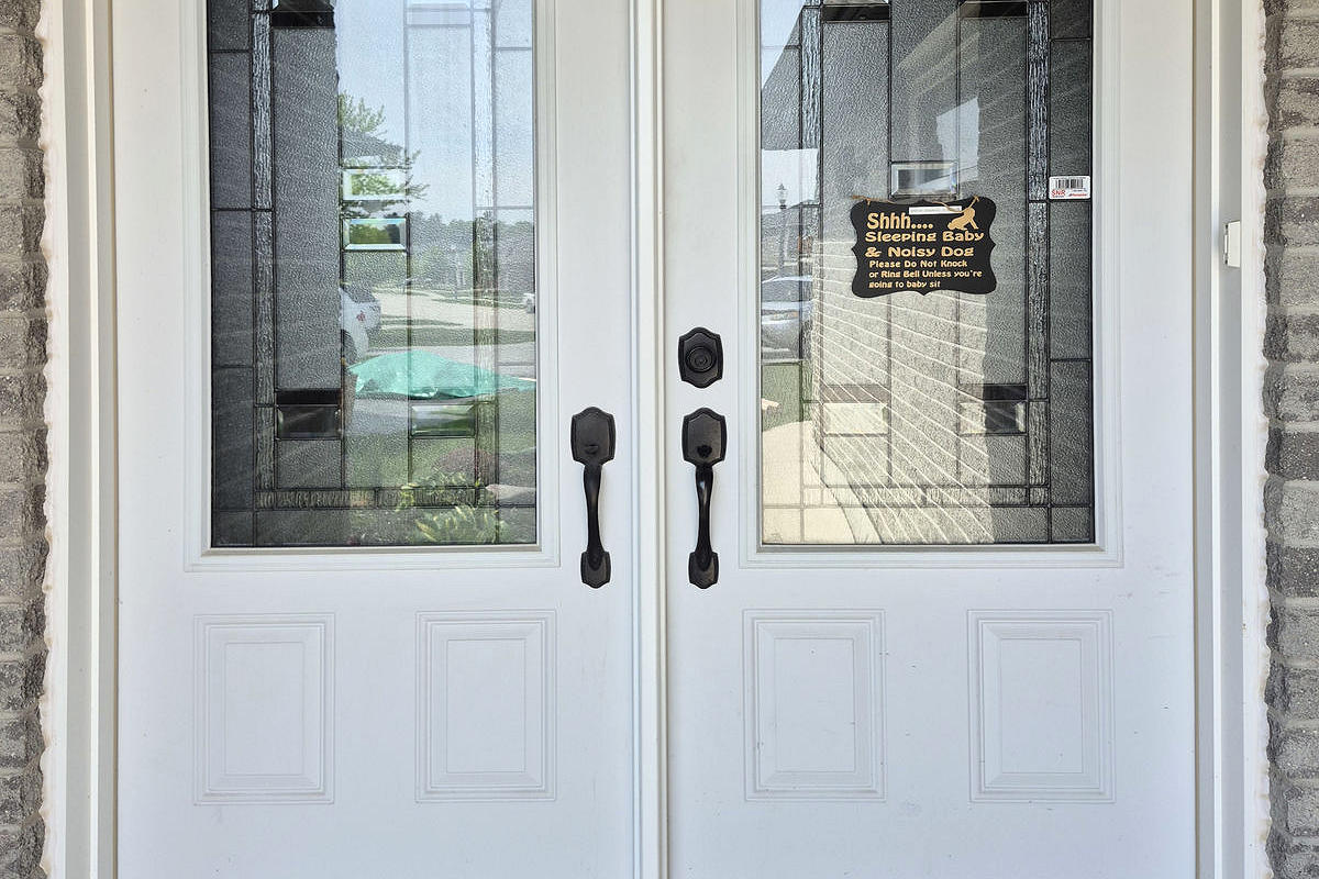 French door retractable screen project by Dann's Screens and More in and around London, Ontario and Lucan region