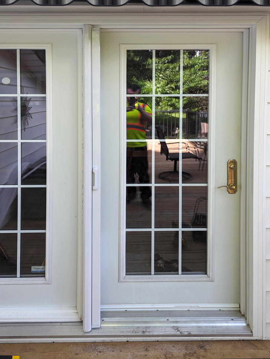 Mirage retractable screen door installation by Dann's Screens and More in and around London, Ontario and Lucan region