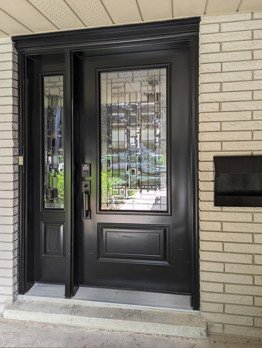 Mirage retractable screen door installation by Dann's Screens and More in and around London, Ontario and Lucan region